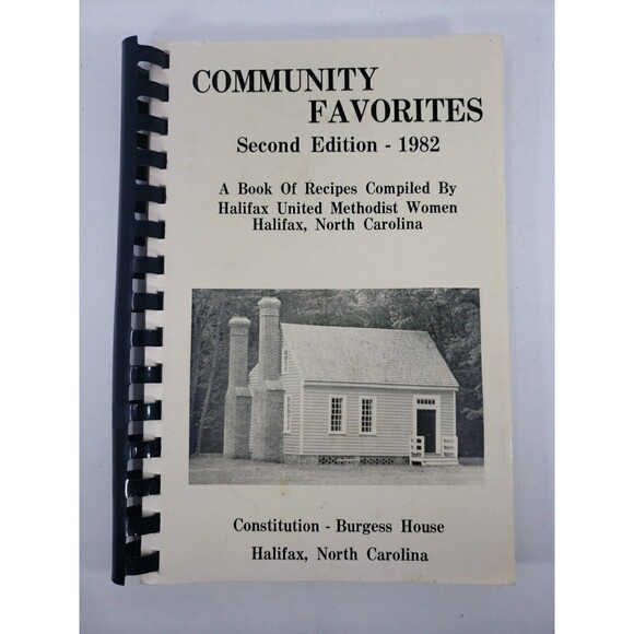 Community Favorites Cookbook 1982 Halifax United Methodist Women Constitution NC - Picture 1 of 16